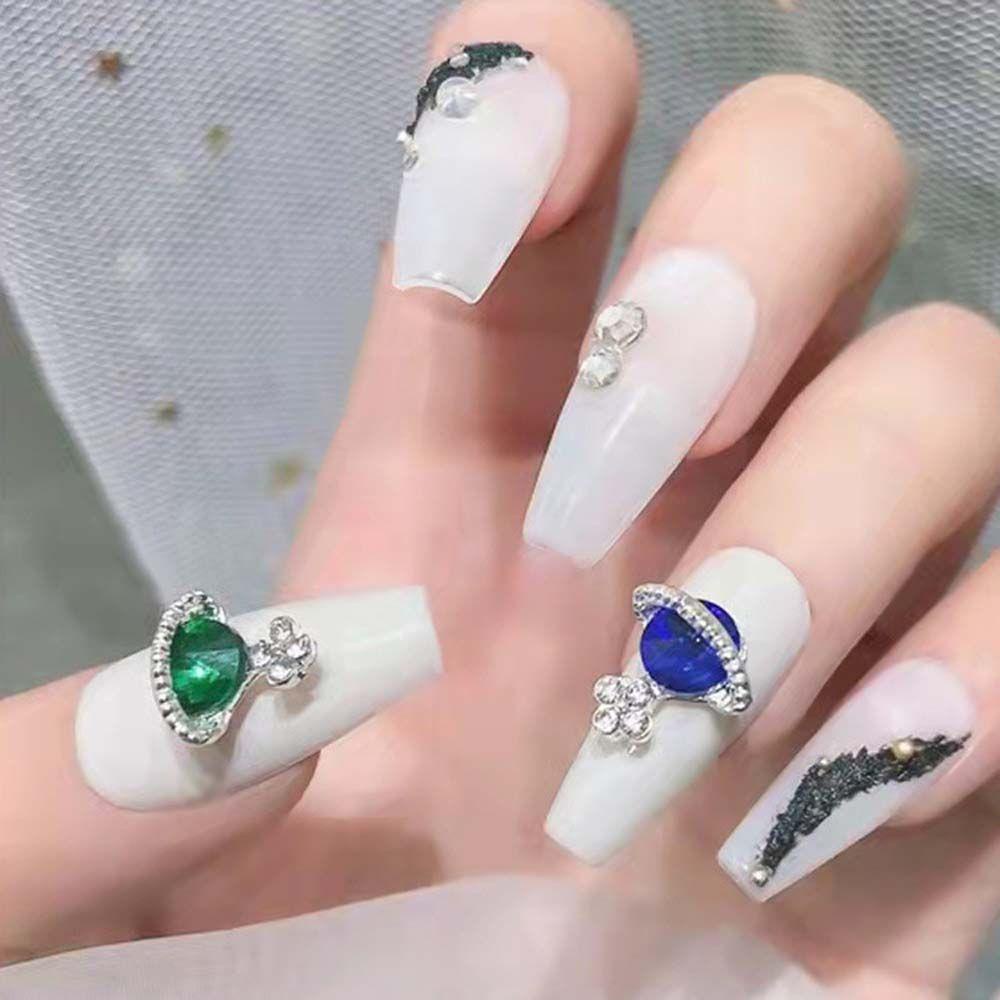 Móng Tay Giả Mắt Mèo Trang Trí Nghệ Thuật|Phụ Kiện Trang Trí Móng Tay Hình Hành Tinh 3D Nhiều Màu Thời Trang Dành Cho Nữ