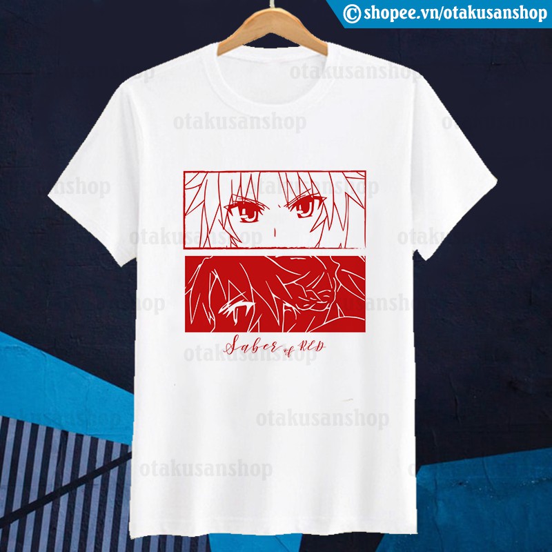 Áo thun Fate Series Saber of Red ngắn tay