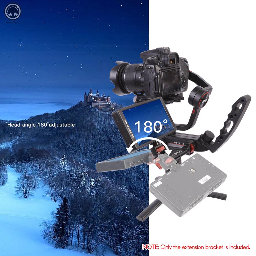 R DF DIGITALFOTO GROOT II Gimbal Stabilizer Rotatable Extension Bracket with 1/4 Inch Screw Cold Shoe Mount Phone Clamp for Mounting Monitor Microphone LED light Smartphone Compatible with Ronin S/SC zhiyun Weebill S/Lab/Crane 3S/Crane 2S