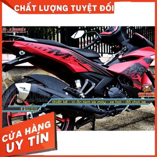 Tem Trùm Xe Exciter 150 MX Đỏ Đen