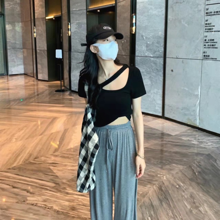 SUXI Áo Dệt Kim Tay Ngắn Dáng Ôm Dễ Phối Đồ Thời Trang Mùa Hè Phong Cách Hàn Quốc Cho Nữ