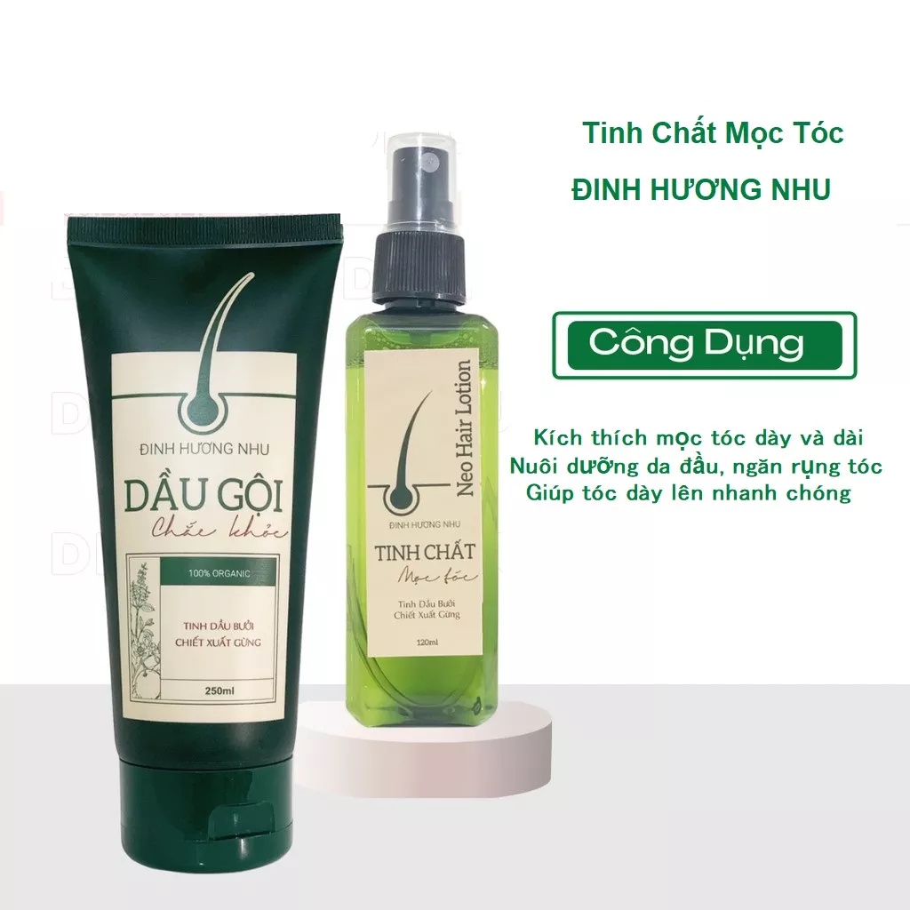 Dầu gội + Xịt Tinh Dầu Bưởi ĐINH HƯƠNG NHU Kích -CHÍNH HÃNG -