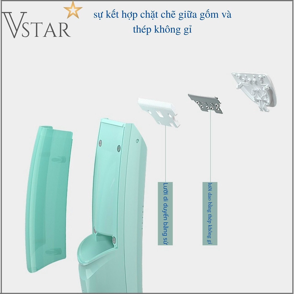 TÔNG ĐƠ CẮT TÓC MISUTA Baby Hair Trimmer Hút Tóc Tự Động siêu tiện dụng cho bé