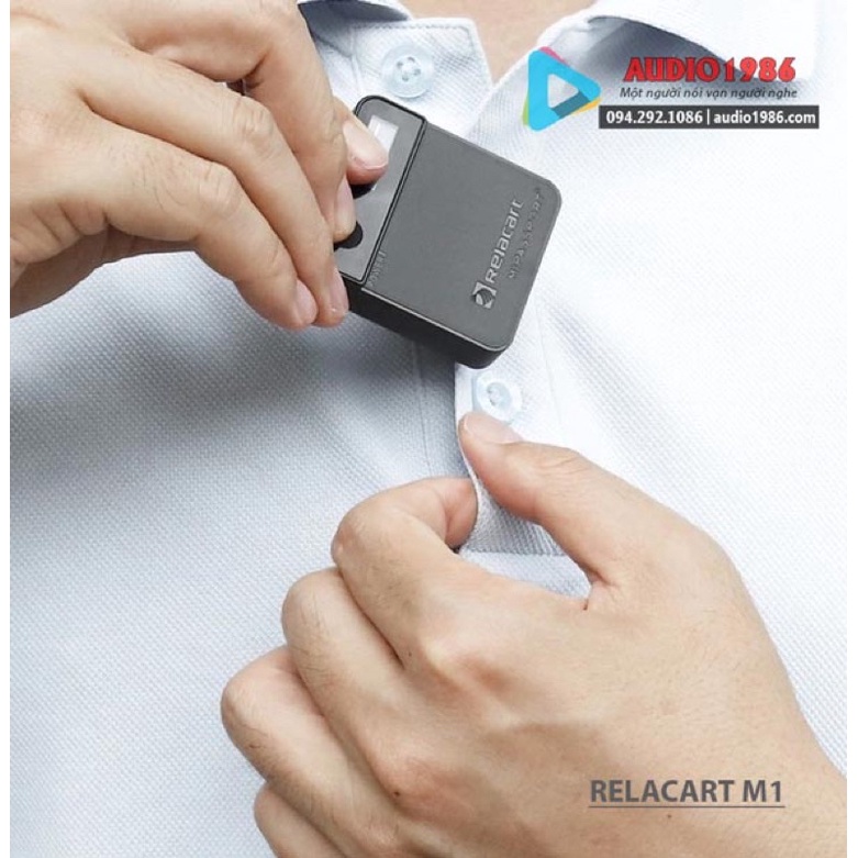Micro Không Dây cài ve áo Relacart MIPASSPORT Mi1 2.4G Wireless Chính hãng cho điện thọi máy quay amply loa kéo