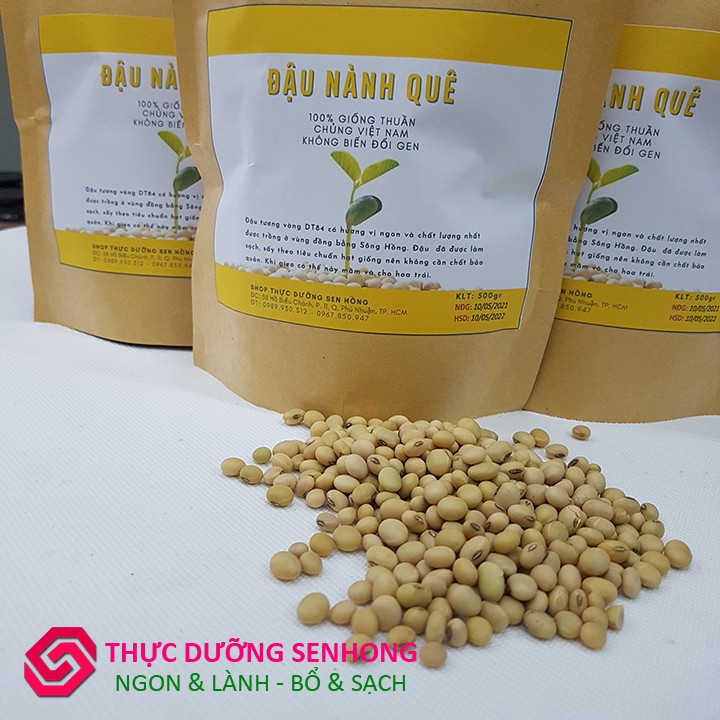 Đậu nành quê (500gr- Non GMO) Giống thuần chủng Việt Nam chuyên làm sữa đậu, làm natto