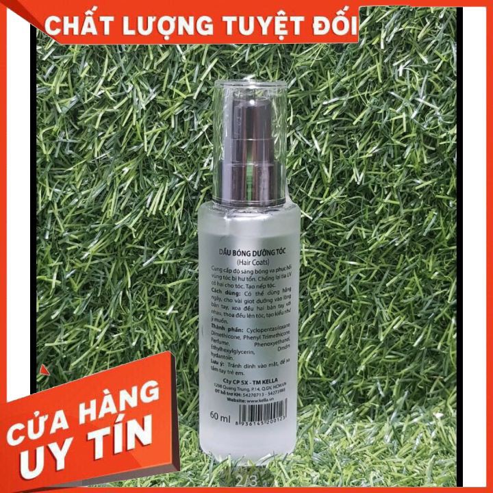 [tận gốc ] dầu bóng  tinh dầu KELLa  60ml Haircoat with suncreen d chai thủy tinh nắp đen ] dưỡng bóng tóc phục hồi hư t