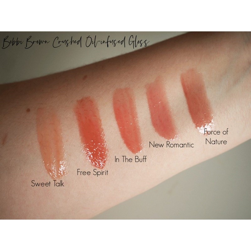 Son Bobbi Brown  Son bóng Bobbi Brown In the Buff Crushed Oil-Infused Lip Gloss fullsize 6ml màu cam đào