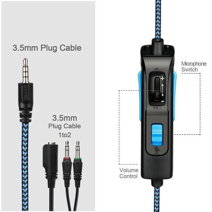 Tai Nghe Trùm Đầu Chơi Game Most Sades Sa 920 Plus Sa-920 Plus Màu Xanh Dương | BigBuy360 - bigbuy360.vn