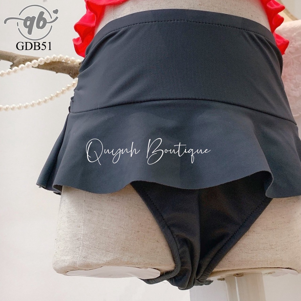 Đồ bơi cho bé QUỲNH BOUTIQUE Bộ bikini đỏ cho bé