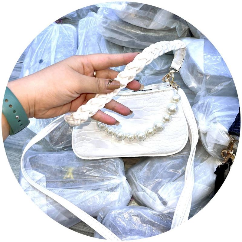 Túi đeo chéo, đeo vai 3 dây ngọc FREESHIP,size