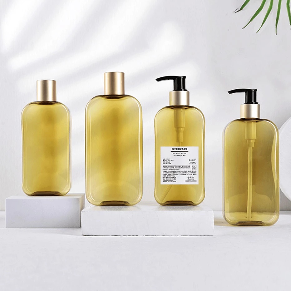 Bình Rỗng Đựng Dầu Gội/Sữa Tắm 300/500ml Kèm Giá Đỡ Tiện Dụng