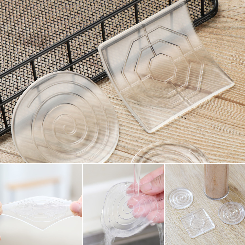 Set 4 Vỏ Bọc Chân Bàn Ghế Bằng Silicone Chống Trượt Chống Mòn Tiện Dụng