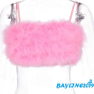 ❀May-plush Sling Wrap Top Áo Thun Nữ Thu Đông Gợi Cảm Đảng Đa Năng Không Tay Áo Lót
