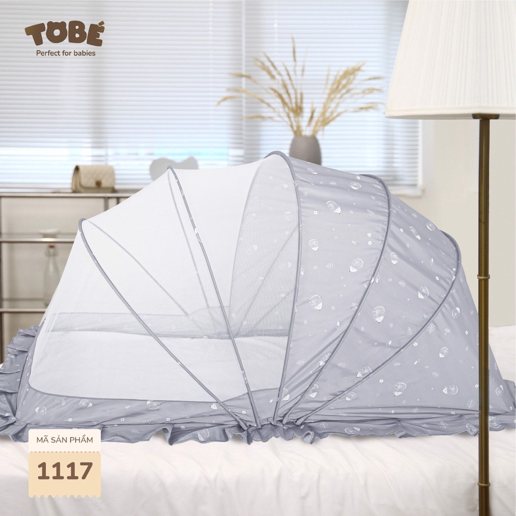 Màn Chụp Gấp Gọn TOBÉ Chất Liệu Vải Cao Cấp Cùng Lưới 3D Mềm Mại Thoáng Khí Khung Sườn Cứng Cáp, An Toàn Cho Bé