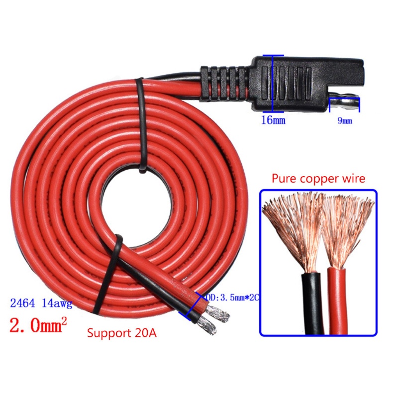 Dây Cáp Sạc SAE 14AWG-Cigarette SAE Tháo Gỡ Nhanh Tiện Dụng