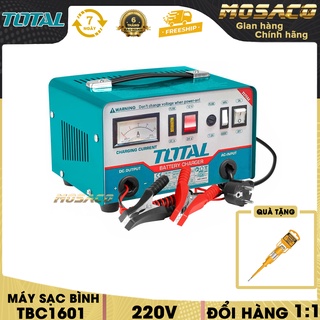 Máy sạc bình total tbc1601, điện áp vào 220v. máy sạc ắc qui, điện áp sạc 12v/24v, dòng sạc max 12a- mosaco