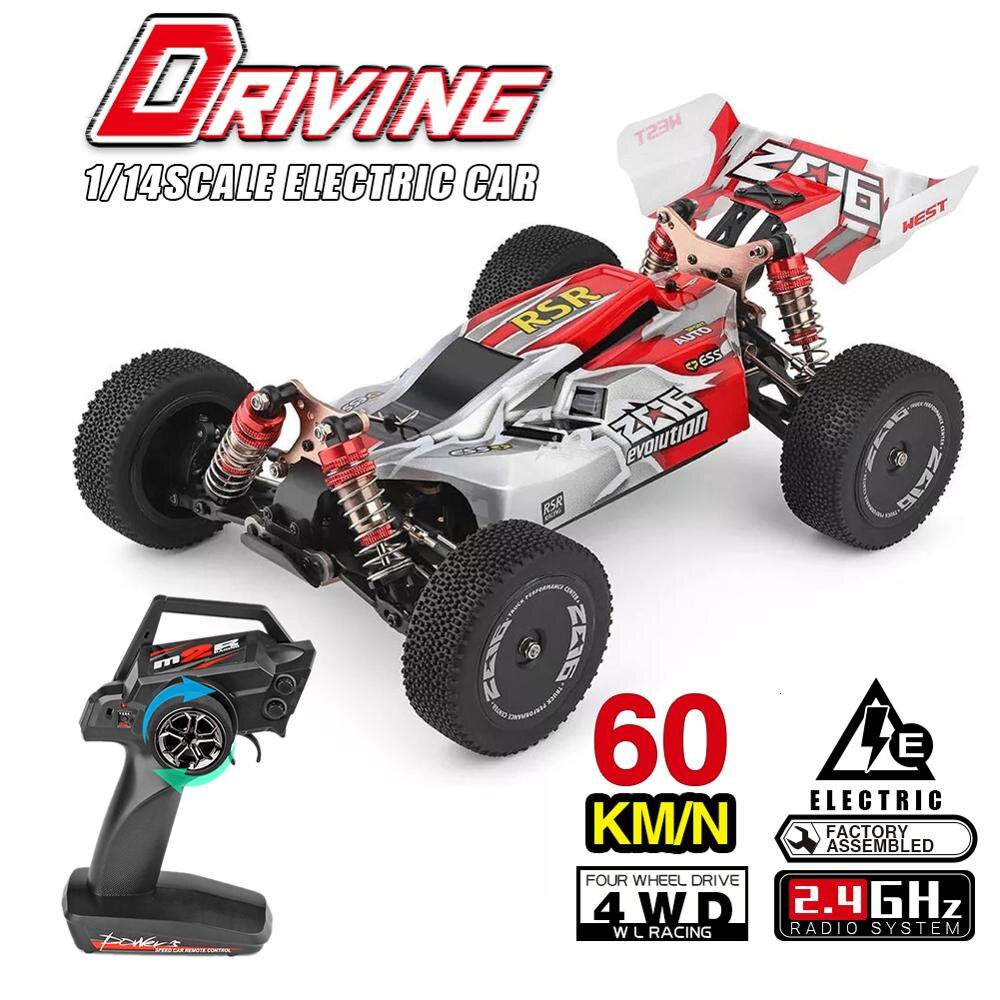 Xe Ô tô Wltoys 144001 tỷ lệ 1/14 Siêu tốc độ 60km/h Chuẩn Thi Đấu 4wd Giảm sóc Kim Loại Phuộc Nhôm Quái Xế XK 144001