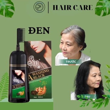 Dầu gội phủ bạc SIN HAIR chính hãng Nhật Bản 500ml thành phần nhân sâm tự nhiên giúp phủ bạc tóc từ lần gội đầu tiên.