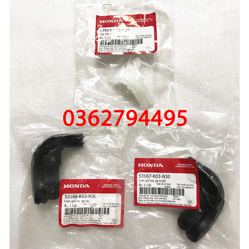 Cùm dây ga + bao tay zin Winner v1/Winner X/Winner V3/GTR/Wave RSX/future/lead 125 chính hãng Honda