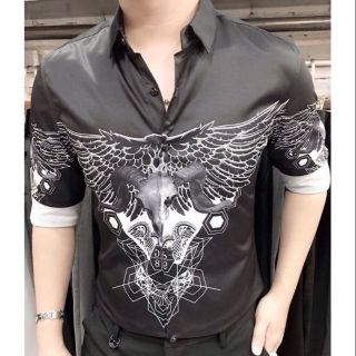 Áo sơ mi họa tiết cánh chim 3D