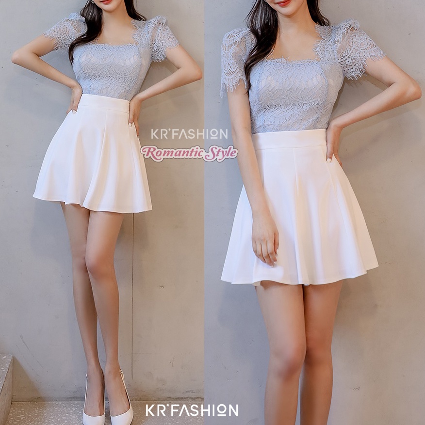 Chân váy ngắn xòe chữ A Cao Cấp đẹp Lãng mạn style Hàn Quốc SK2104 KRfashion