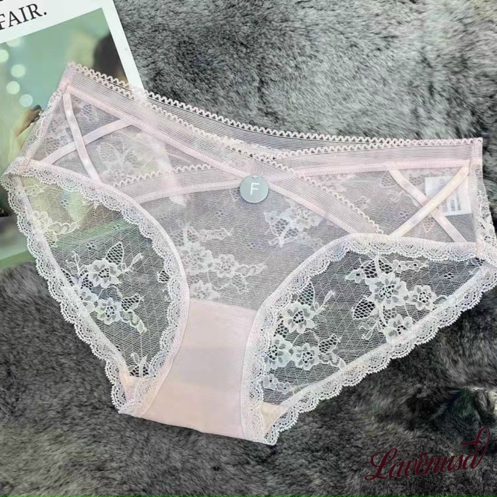 Quần lót ren nữ cạp chéo gợi cảm quyến rũ siêu đẹp freesize LAVENUSA QL112
