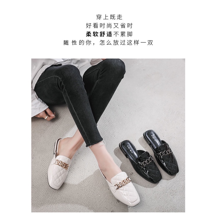 Dép Bít Mũi Da Mềm Thời Trang Mùa Hè Cho Nữ Size 35-43 / 41 / 42