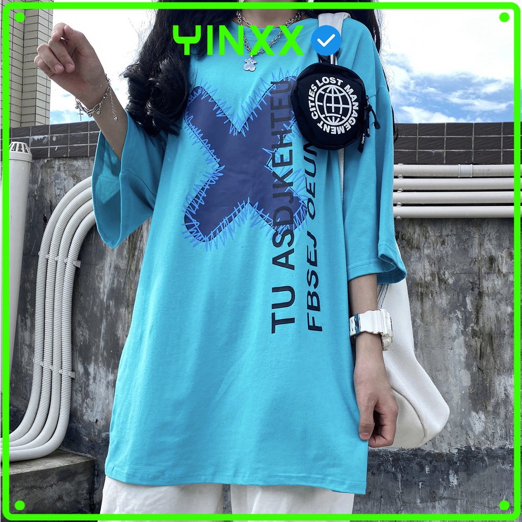 Áo thun tay lỡ unisex Yinxx, áo phông form rộng ATL912