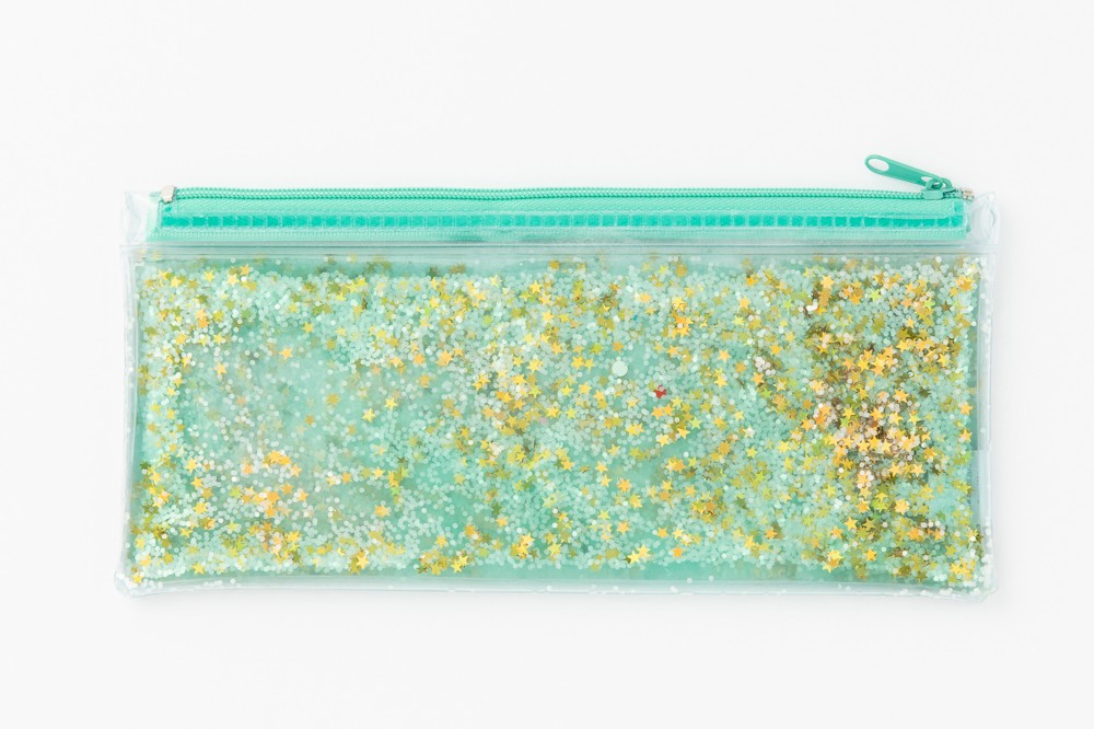 Túi Đựng Bút ARTBOX Hàn Quốc Chất Lỏng Kim Tuyến Lấp Lánh Màu Bạc Hà