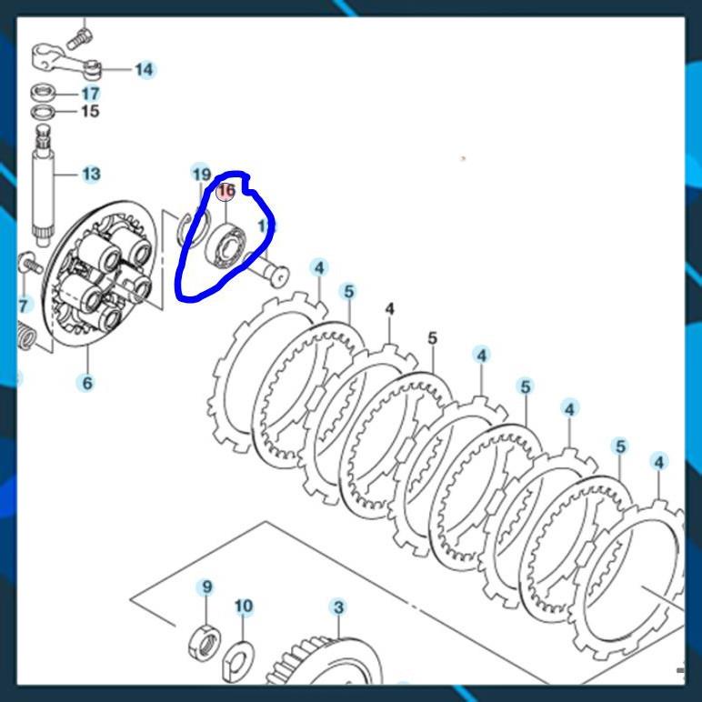 Bạc Đạn Ép Côn 6200 Raider Satria Fi GSX S150, GSX R150, Bandit 150 - 08110-62000-000 - Zin Zin Motor ( Có Hàng Sắn )