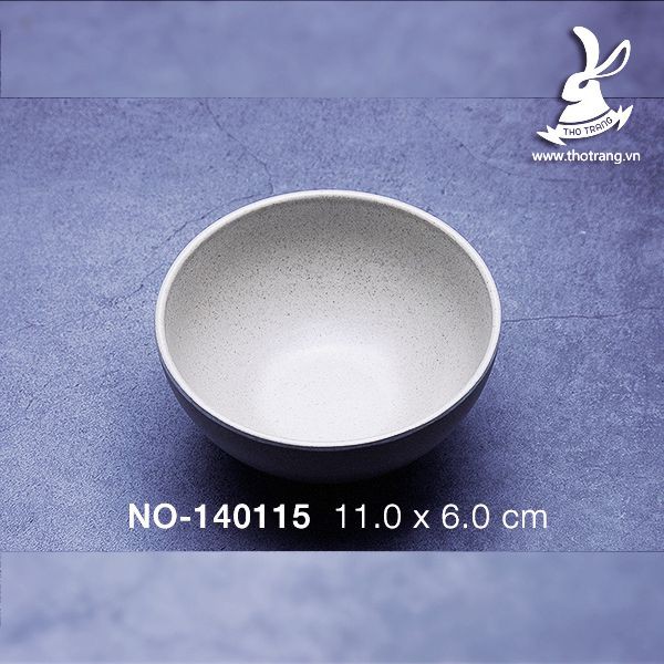 Chén cơm trơn nâu nhựa Melamine dùng ăn cơm, ăn lẩu đồ nướng