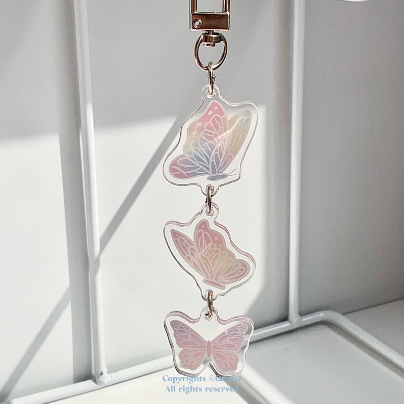 La Cotte | Móc chìa khoá nhựa hình butterfly 2x2x2cm 🤍🦋