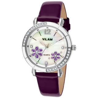 Đồng Hồ Nữ Vilam V1026L-01 Dây Da (Có 5 Màu: Tím, Trắng, Nâu, Đen, Đỏ)