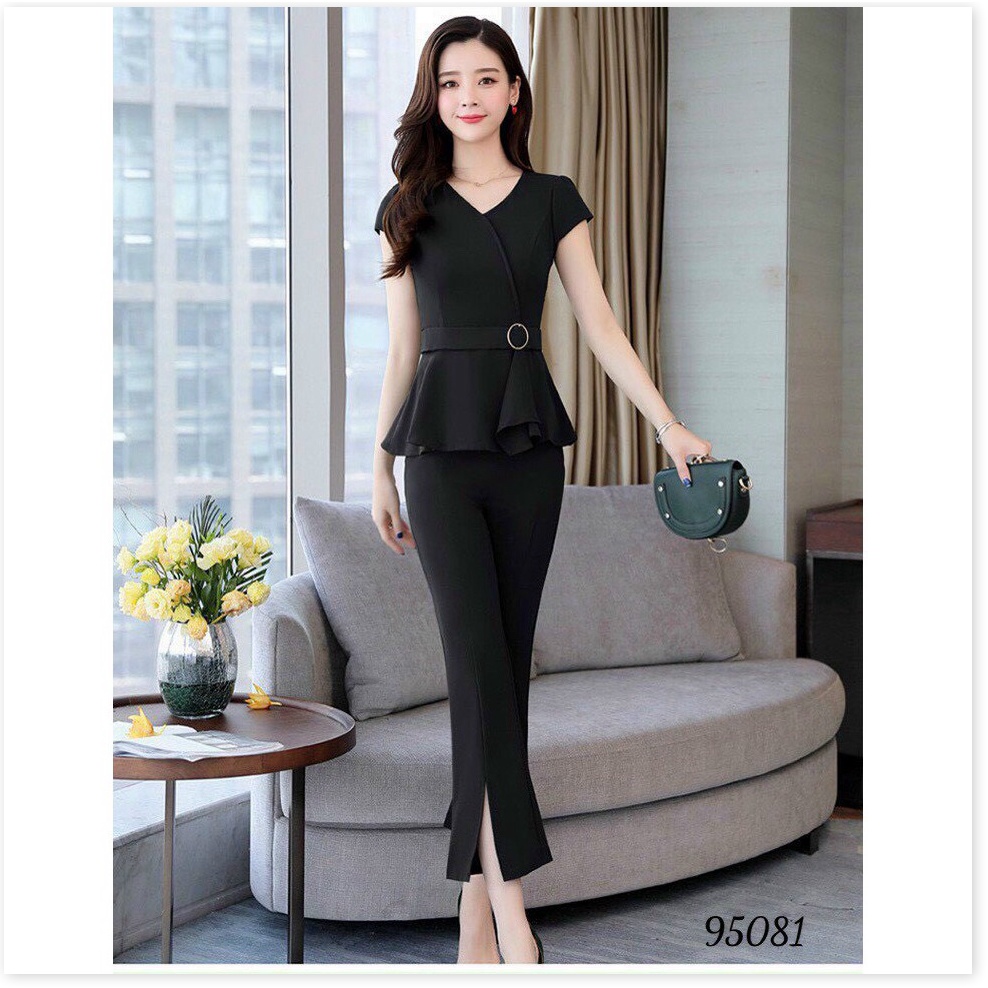 Set bộ chất liệu poly 2 da co giãn 4 chiều tôn dáng thanh lịch cho các chị em KME FASHION