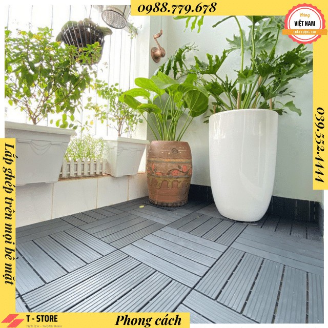 Tấm nhựa PP chịu lực, lót sàn rửa xe cho gara ô tô / trung tâm chăm sóc xe ô tô - KT 40x40x2.2cm