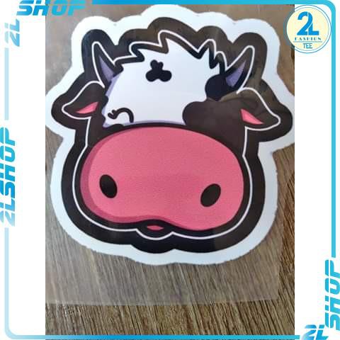 Decal Logo bò sữa in áo ủi trực tiếp lên áo thun, ba lô, túi xách