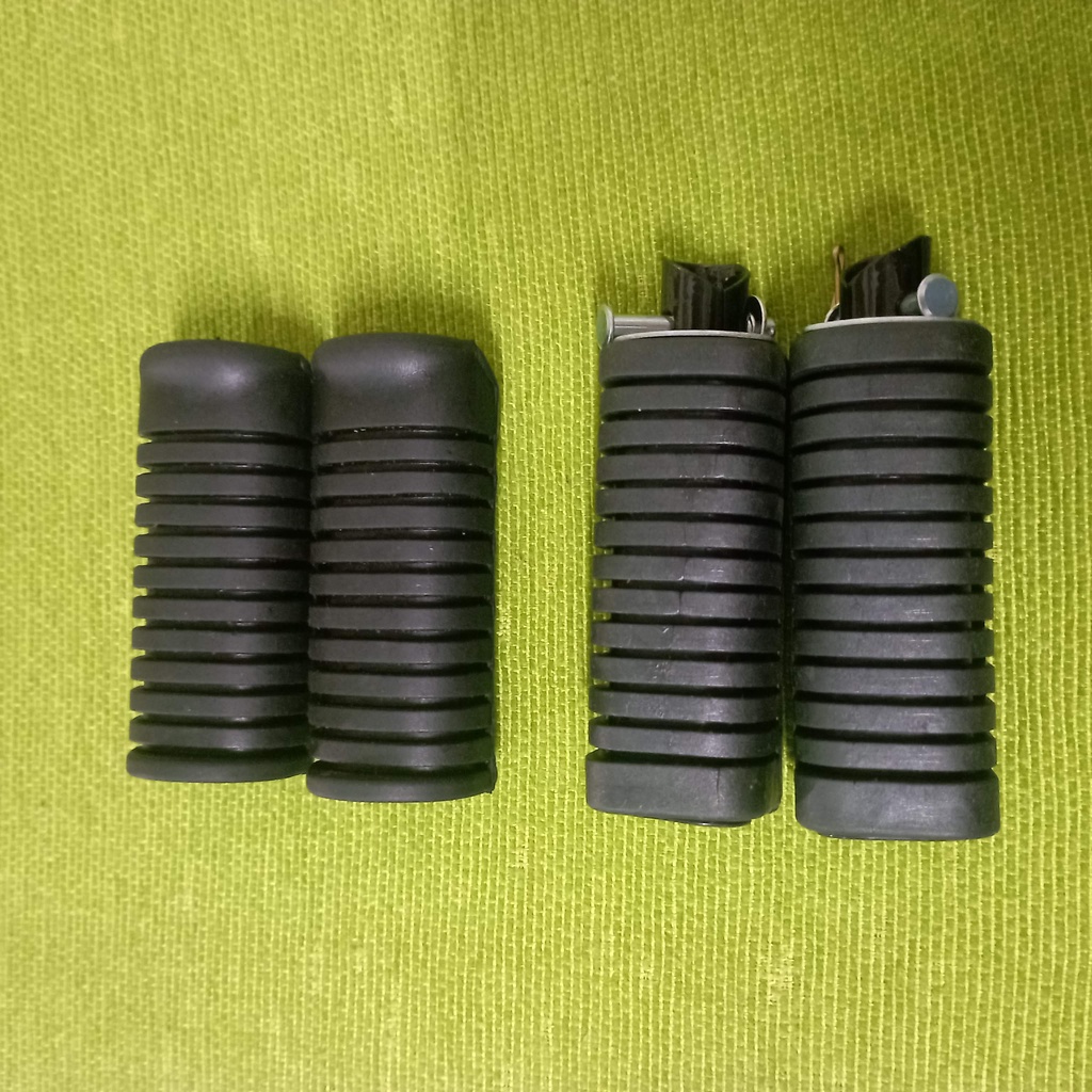 Bộ gác chân trước và sau cao su màu cho xe số