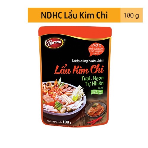 Nước Dùng Hoàn Chỉnh Barona - Lẩu Kim Chi 180g