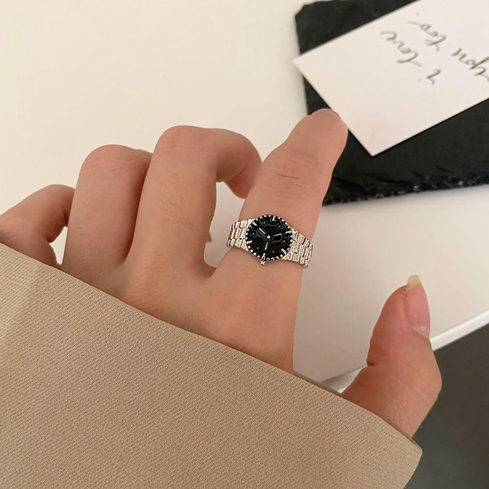 Nhẫn Hợp Kim Hình Đồng Hồ Đeo Tay Thiết Kế Đơn Giản Thời Trang Cho Nữ