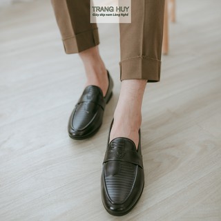 [ GIÀY DA SIÊU BỀN ] - GIÀY LƯỜI NAM DA BÒ THẬT BLF01