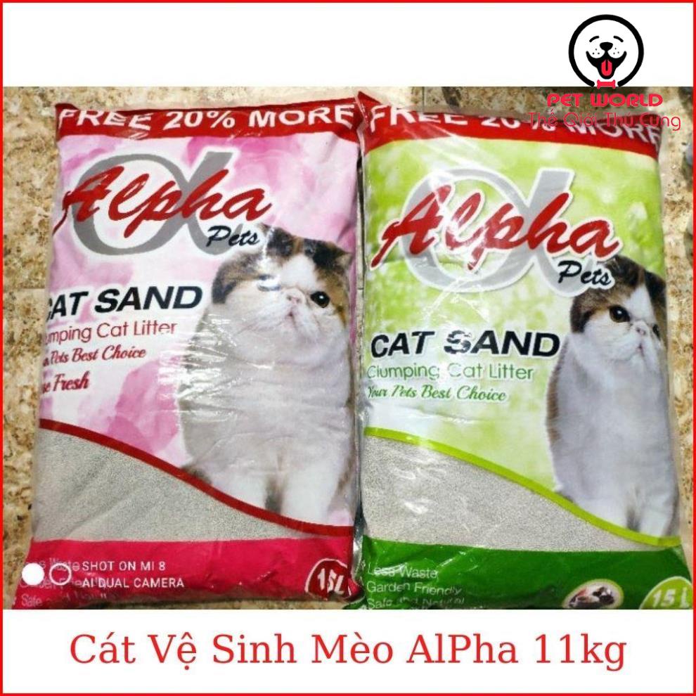 [Mã PET50K giảm Giảm 10% - Tối đa 50K đơn từ 250K] Cát vệ sinh mèo siêu tiết kiệm Alpha 15L