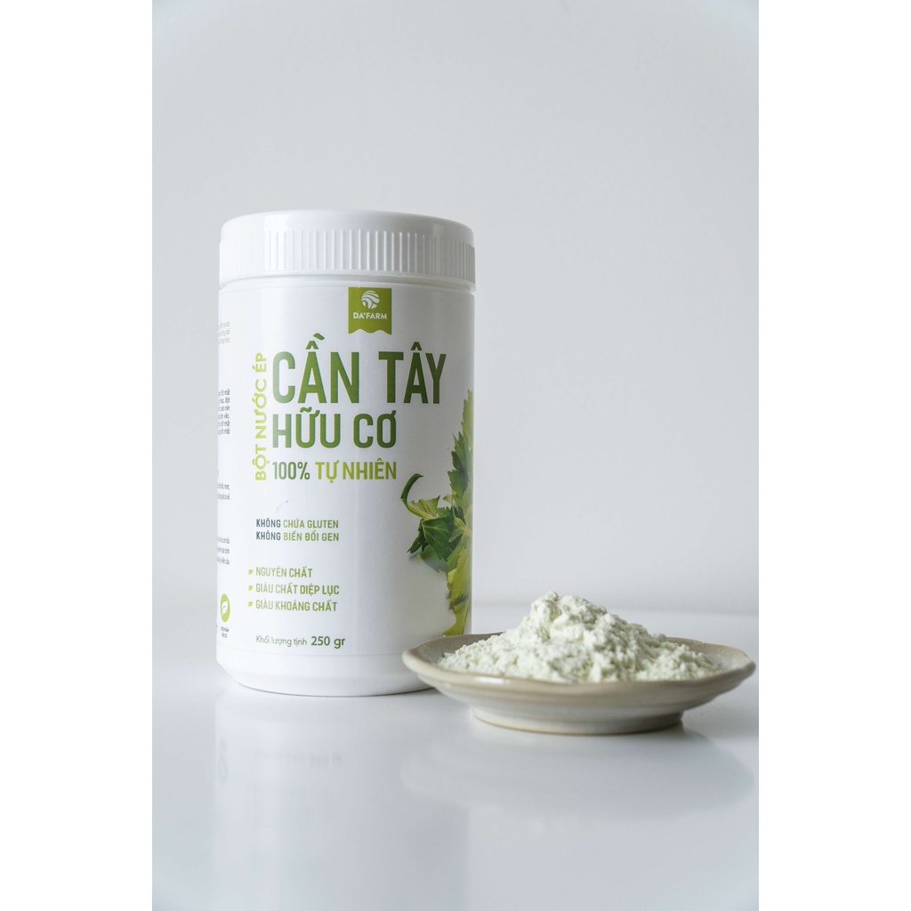 Bột nước ép cần tây hữu cơ 250gram Da'Farm