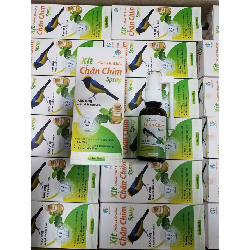 Xịt Chống Sâu Răng Chân Chim Spray - Thành phần Keo ong Nhập Khẩu Hàn Quốc- hỗ trợ trường hợp sâu răng đau răng