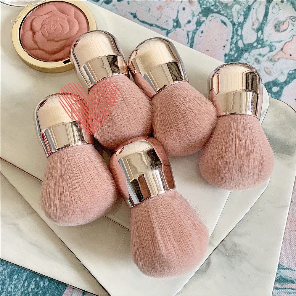 1 Cọ Trang Điểm Kabuki Đánh Phấn Nền Phấn Má Hồng Thiết Kế Đầu Nấm Đơn Giản