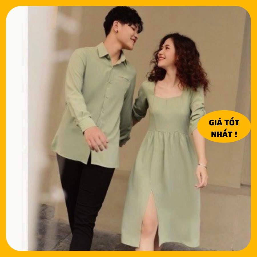 Đồ đôi nam nữ đẹp đi tiệc,đi chơi,đồ đôi đi biển, áo cặp áo đôi cao cấp chụp hình cưới: bao gồm áo váy sơ mi couple