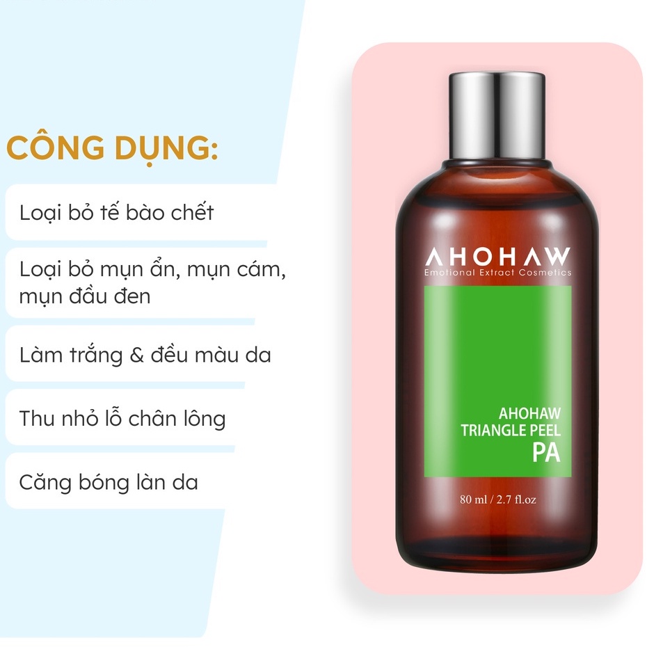 Ahohaw Peel Xanh Triangle Peel PA Dưỡng Ẩm Từ Sâu Bên Trong - Dành Cho Làn Da Khô, Lão Hoá