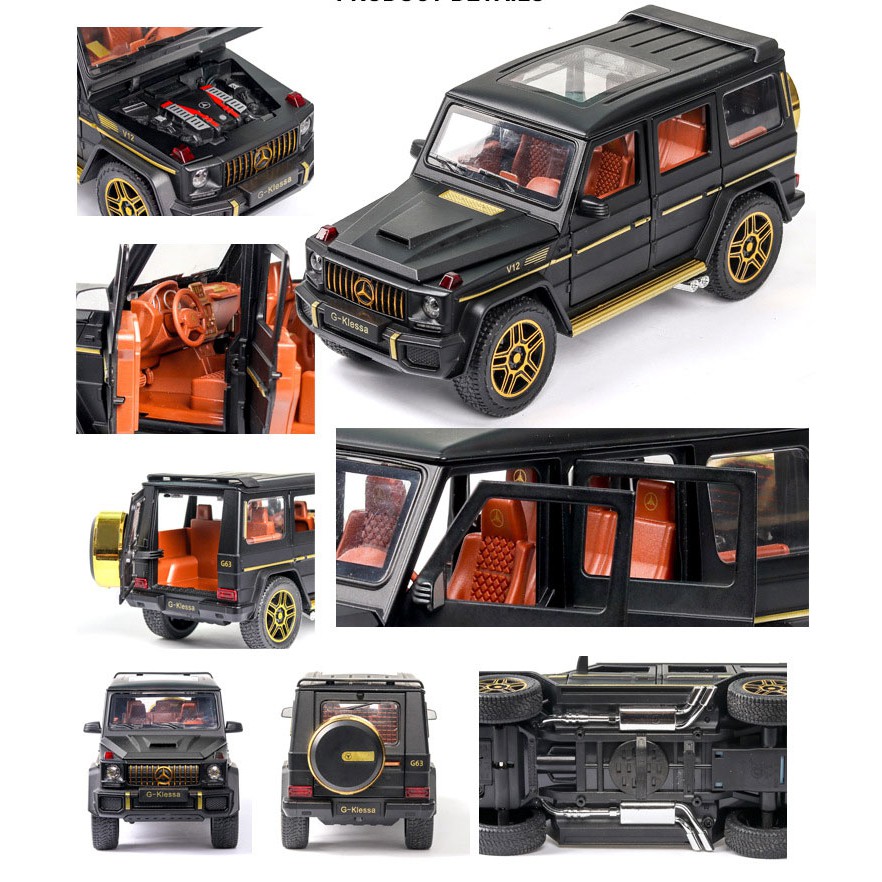 MÔ HÌNH XE Ô TÔ Mercedes Benz AMG G63 tuyệt đẹp | tỷ lệ 1:24 màu Đen