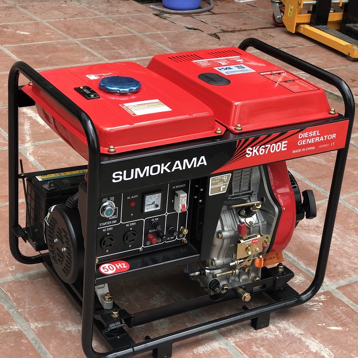 Máy Phát Điện Chạy Dầu 5Kw Sumokama SK6700E Đề