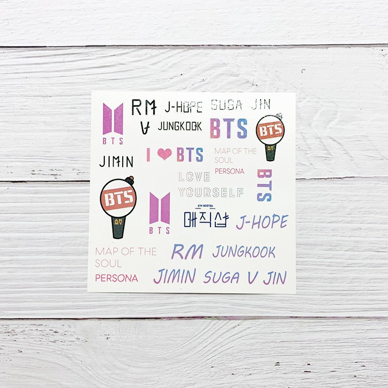 Ready Stock KPOP BLACKPINK NCT TWICE GOT7 EXO Waterproof Removable Temporary Tattoo Sticker Decor