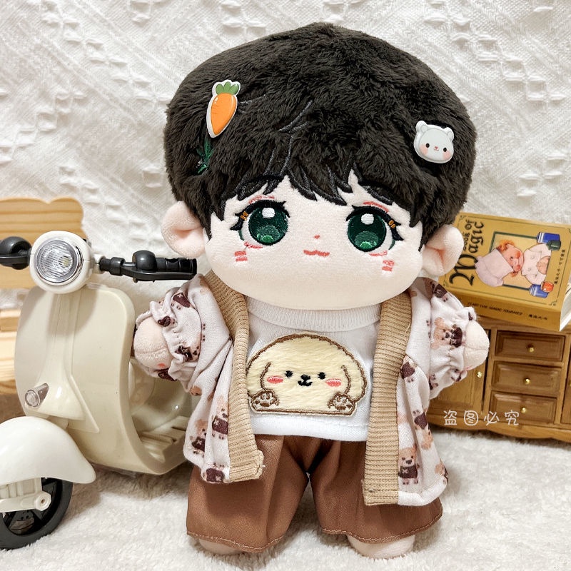 Spot 20cm baby clothes boyfriend style bear jacket three-piece set of 20cm cotton dolls change accessories